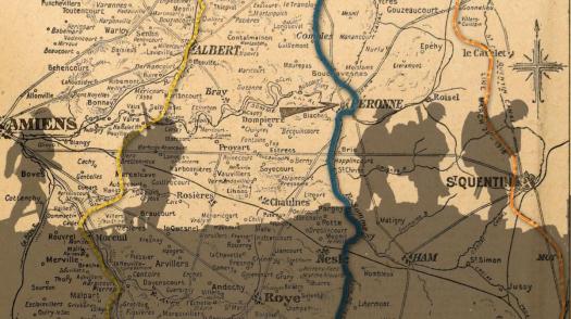First World War map + soldiers
